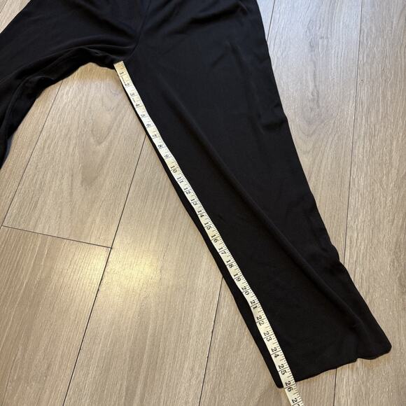 Exclusively Misook Pants Women L Wide Leg Pull on Acrylic Knit Stretch Black - Picture 5 of 11